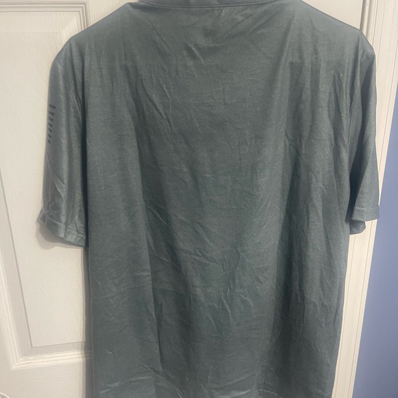 Black and gray half button moisturizer wicking T-shirt - Picture 4 of 4